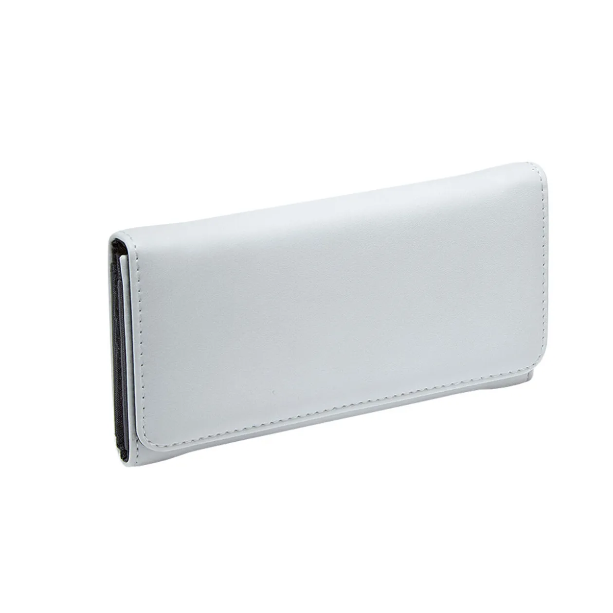 Portefeuille rectangulaire femme en simili avec fermeture rabat