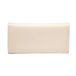 Portefeuille rectangulaire femme en simili avec fermeture rabat