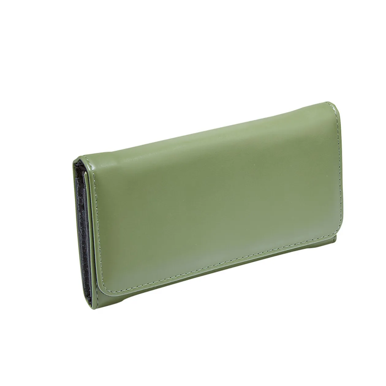 Portefeuille rectangulaire femme en simili avec fermeture rabat