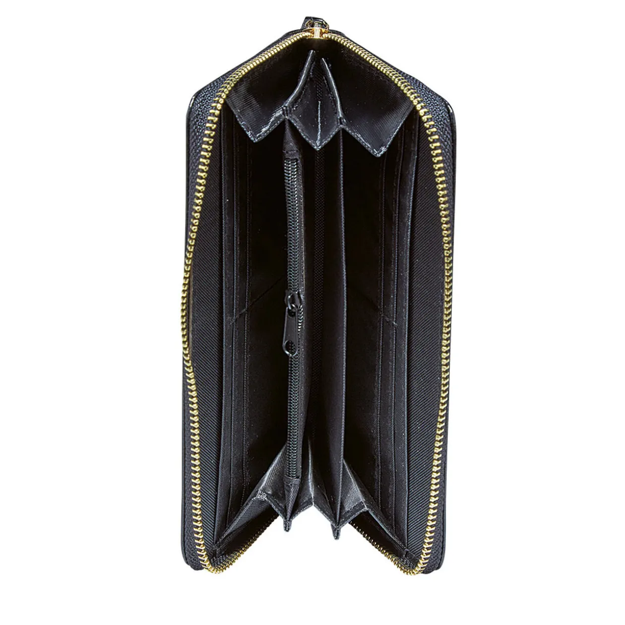 Portefeuille rectangulaire femme en simili décor pompon