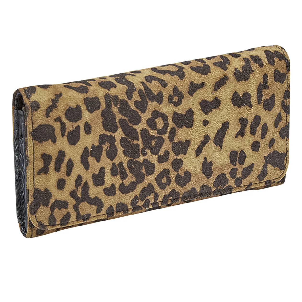 Portefeuille rectangulaire femme effet croco avec fermeture rabat