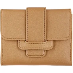 Porte-monnaie simili marron uni