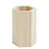 Pot à crayon en bois hexagonal à personnaliser Ø7,5x10cm