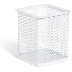 Pot à crayon métal mesh noir ou blanc 8x8cm