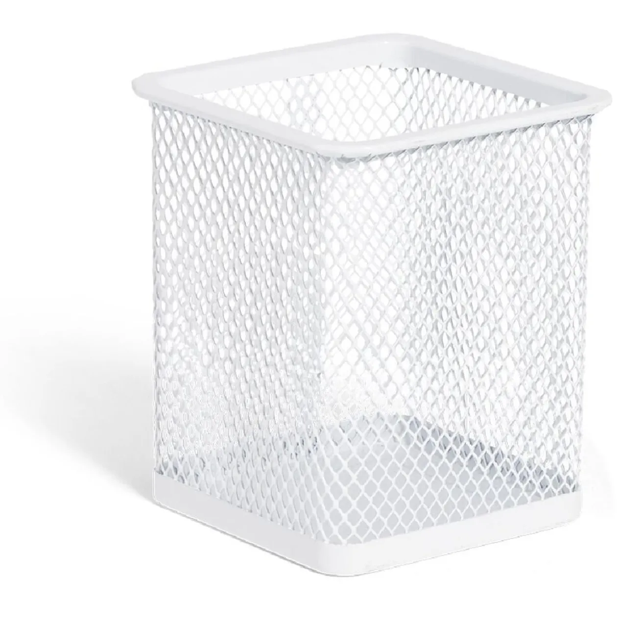 Pot à crayon métal mesh noir ou blanc 8x8cm