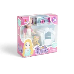 Poupée avec animal de compagnie et 5 accessoires