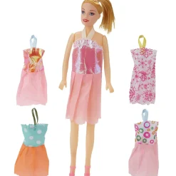 Poupée avec robe de soirée x4