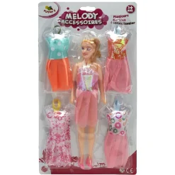 Poupée avec robe de soirée x4