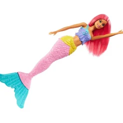 Poupée Barbie sirène nageoire et cheveux roses