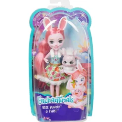 Poupée lapin Enchantimals et son petit animal