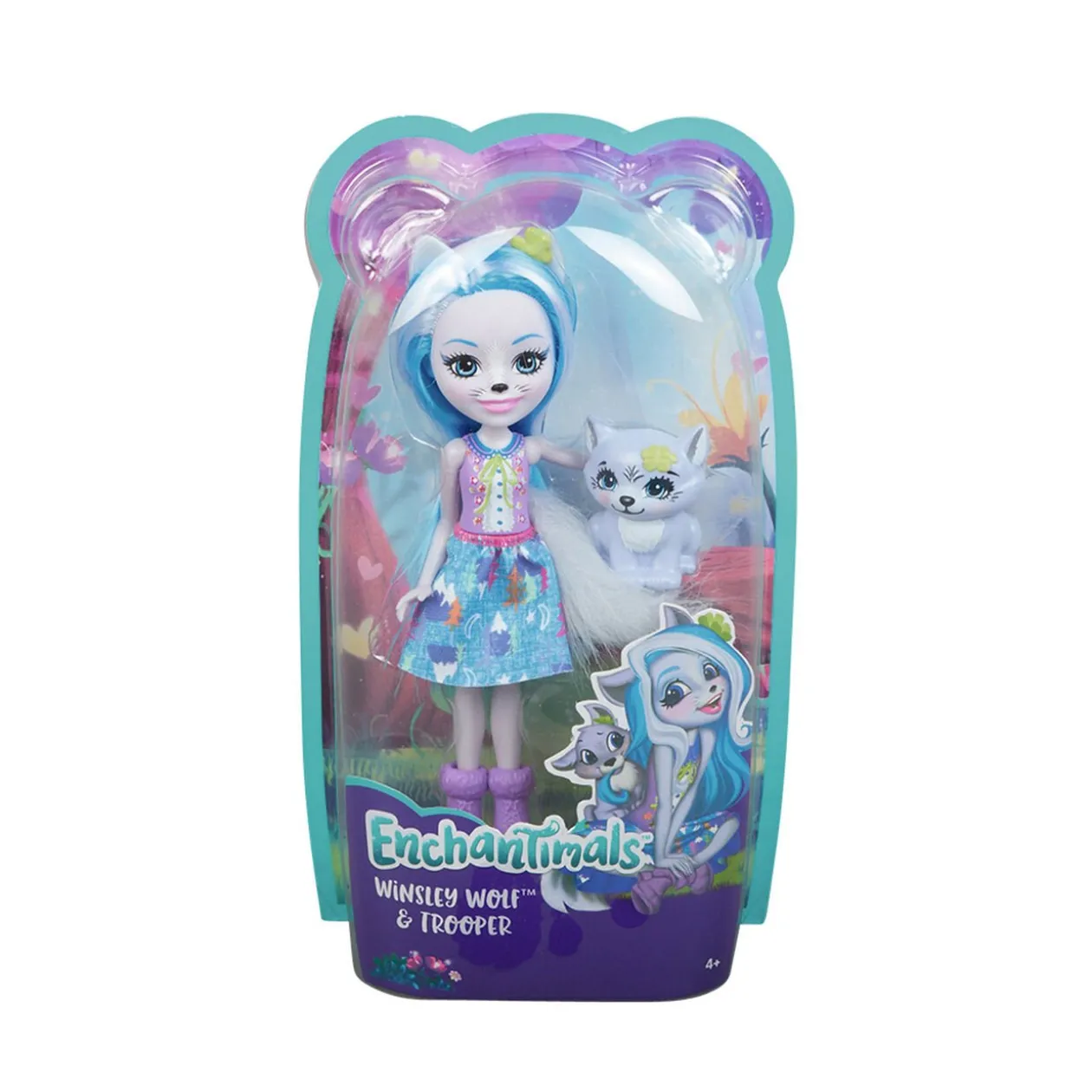 Poupée lapin Enchantimals et son petit animal en plastique