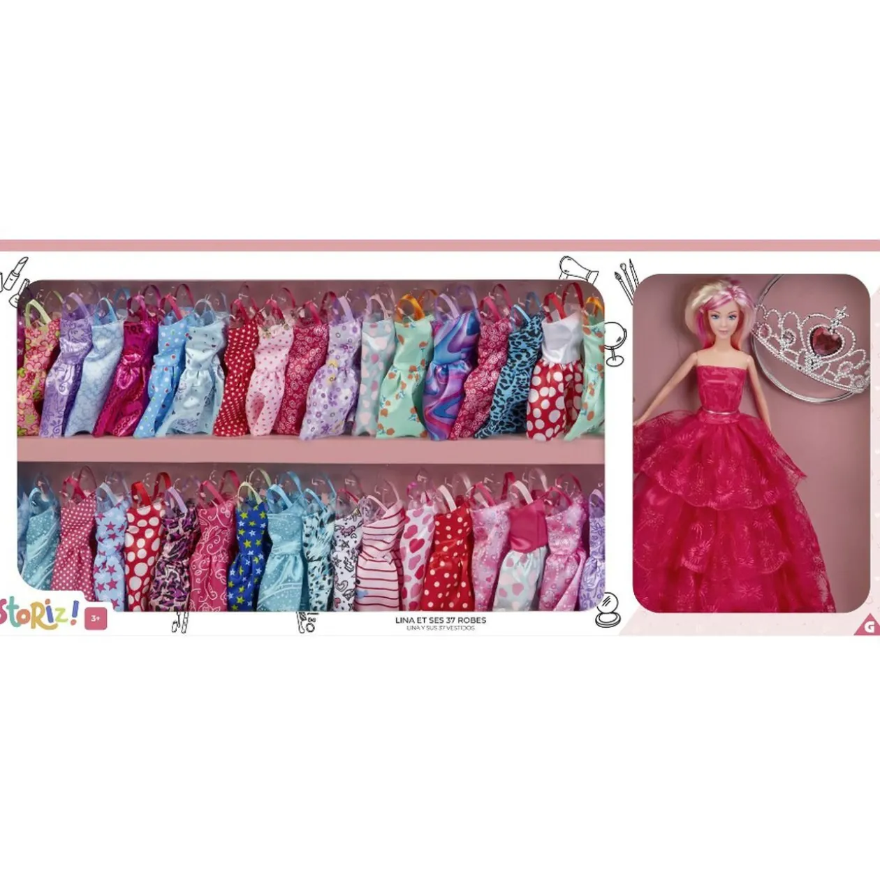 Poupée mannequin 37 robes