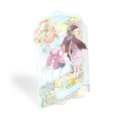 Poupée mannequin Elly's avec fillette et animaux