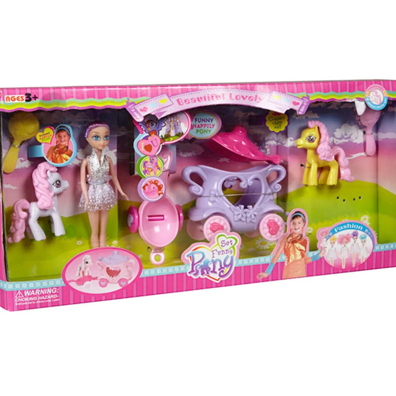 Poupée mannequin et son carrosse