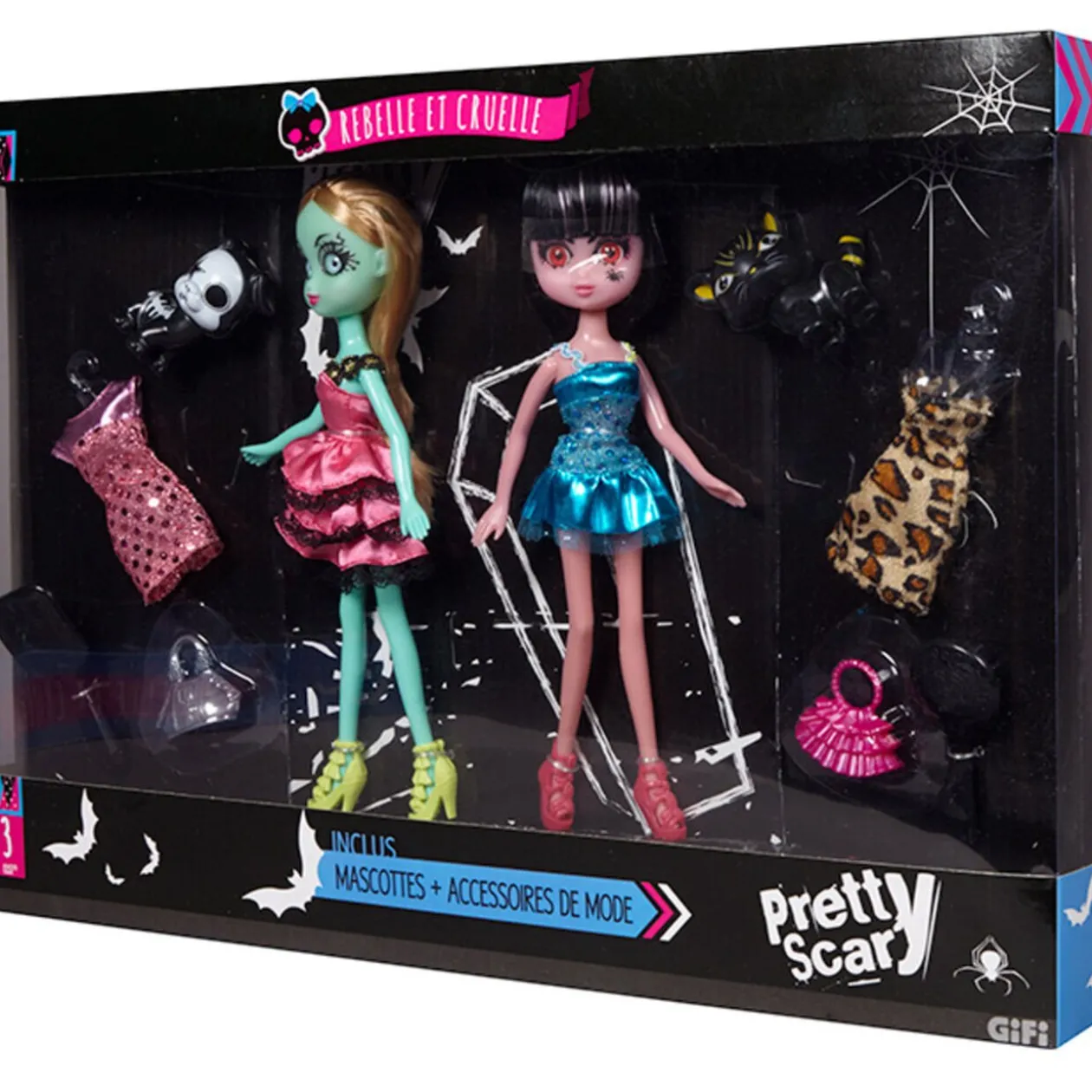 Poupée mannequin gothique Pretty Scary et robe