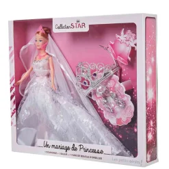 Poupée mannequin Mariée avec accessoires de princesse