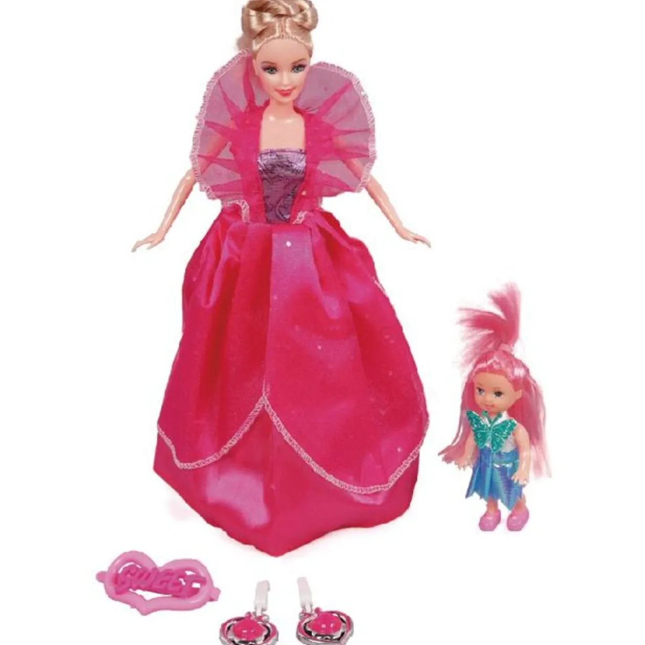 Poupée princesse et mini poupée