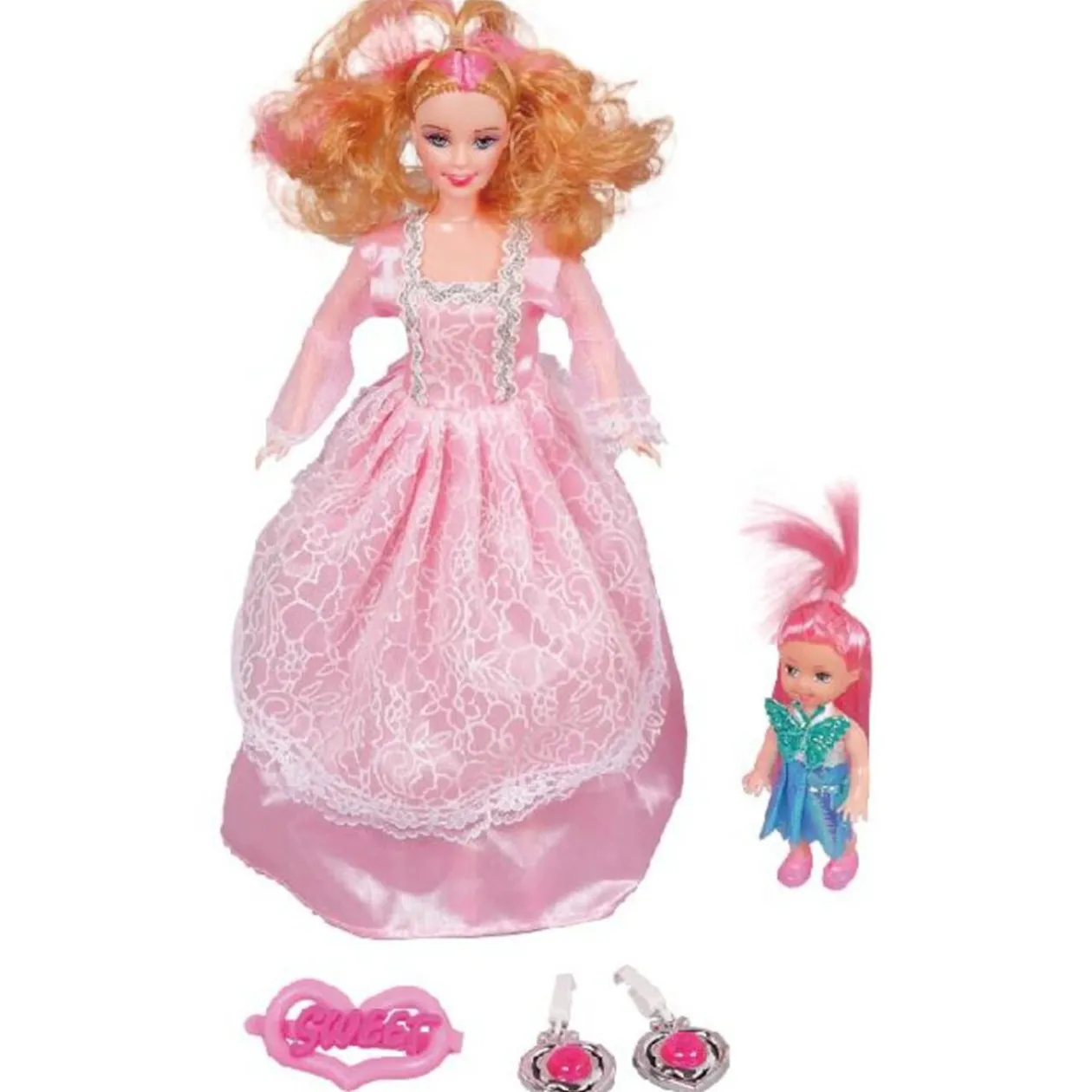 Poupée princesse et mini poupée