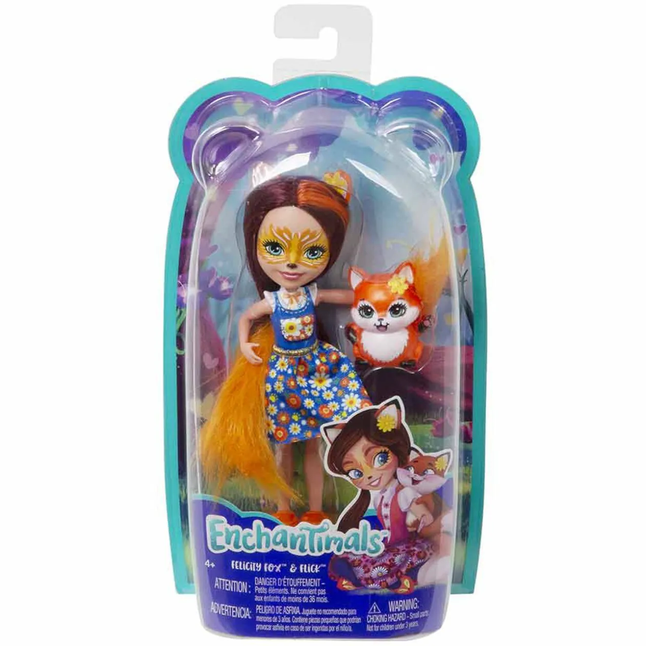 Poupée renard Enchantimals et son petit animal