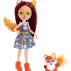 Poupée renard Enchantimals et son petit animal
