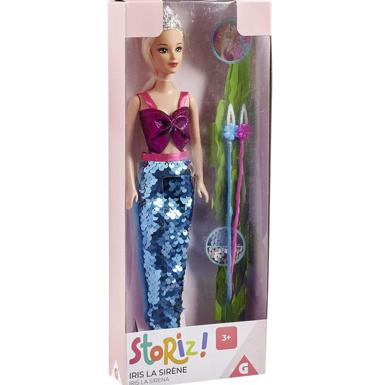 Poupée sirène + accessoires