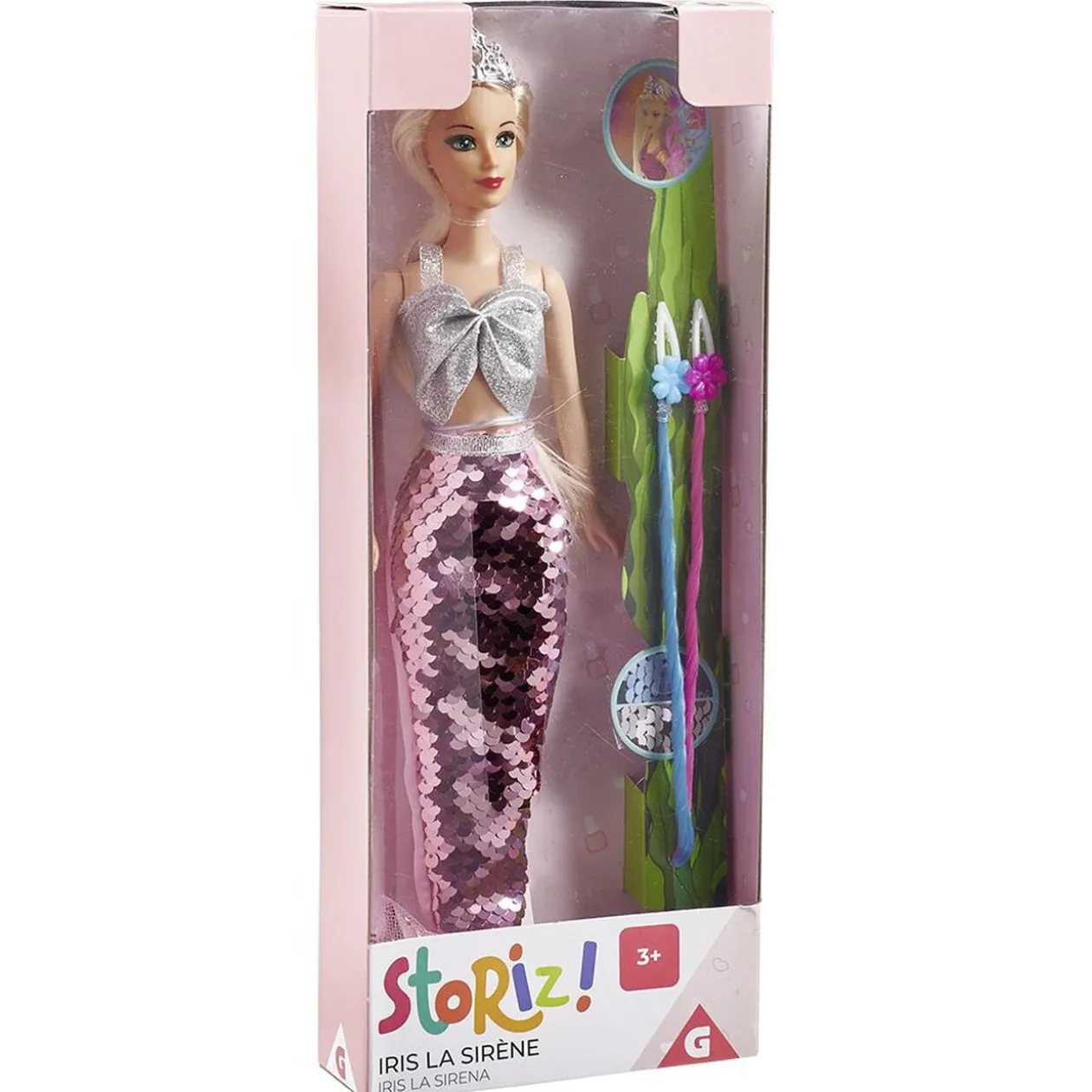 Poupée sirène + accessoires