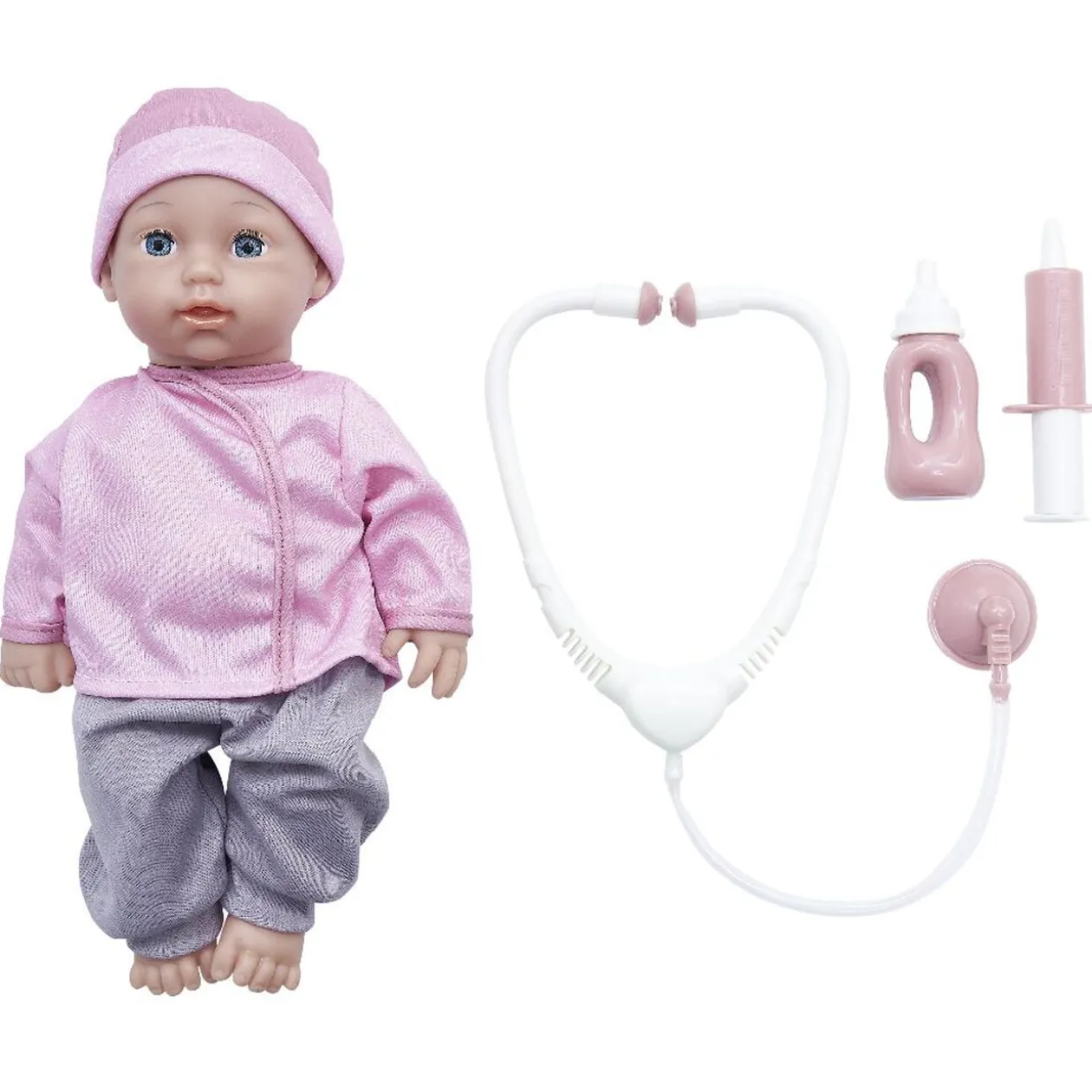 Poupon avec accessoires du docteur