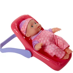 Poupon avec siège auto rose et violet