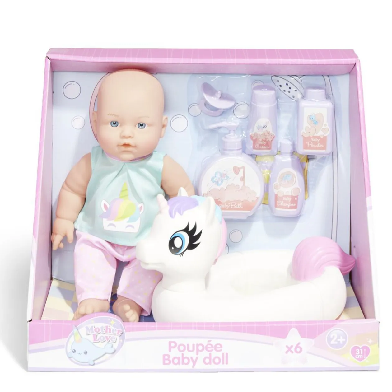 Poupon baigneur 6 accessoires