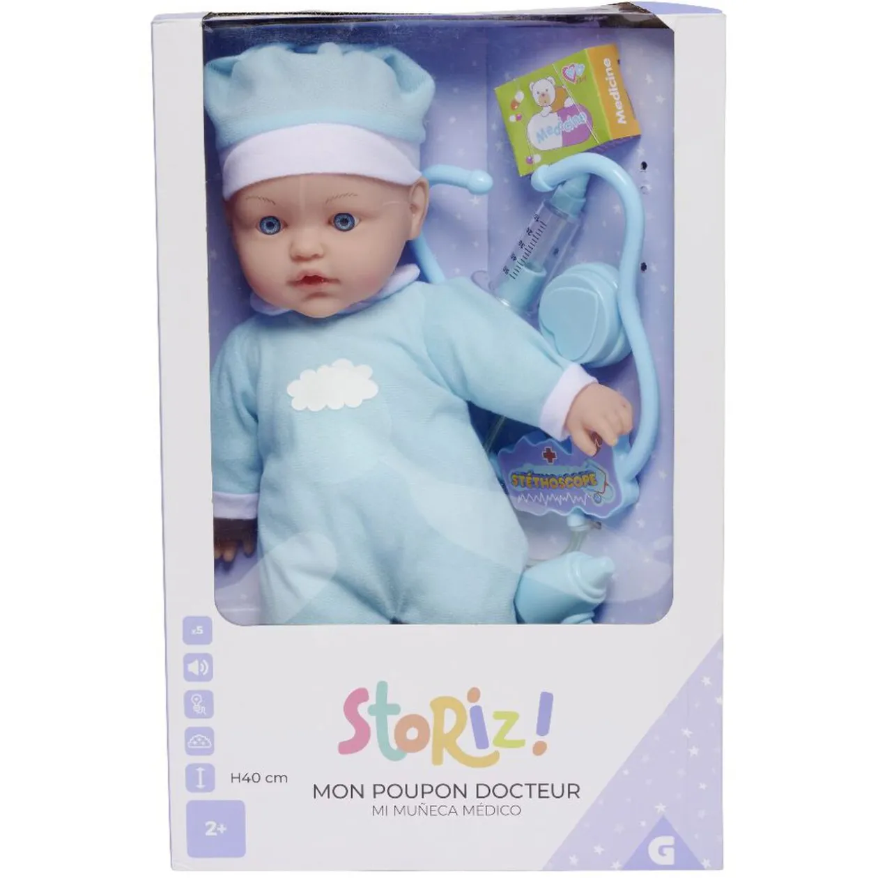 Poupon docteur sonore avec accessoires 7 pièces