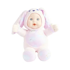 Poupon peluche rose H36cm