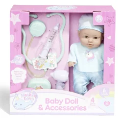 Poupon souple avec accessoires 6 sons
