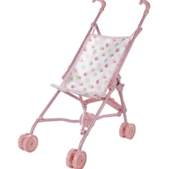 Poussette et poupon rose