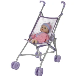 Poussette et poupon violet