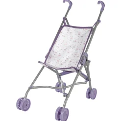 Poussette et poupon violet