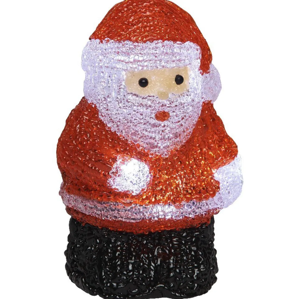 Père Noël lumineux 3D multicolore h.15 cm