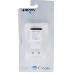 Prise chargeur secteur 1 port USB Homday X-Pert blanc