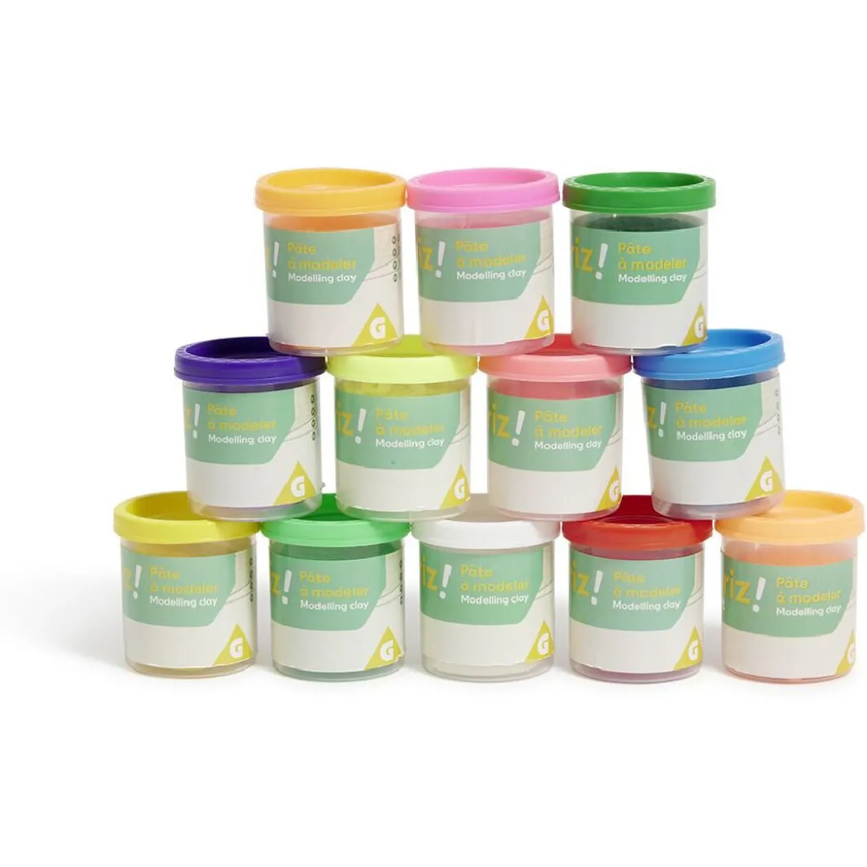 Pâte à modeler en pot de 50g x12