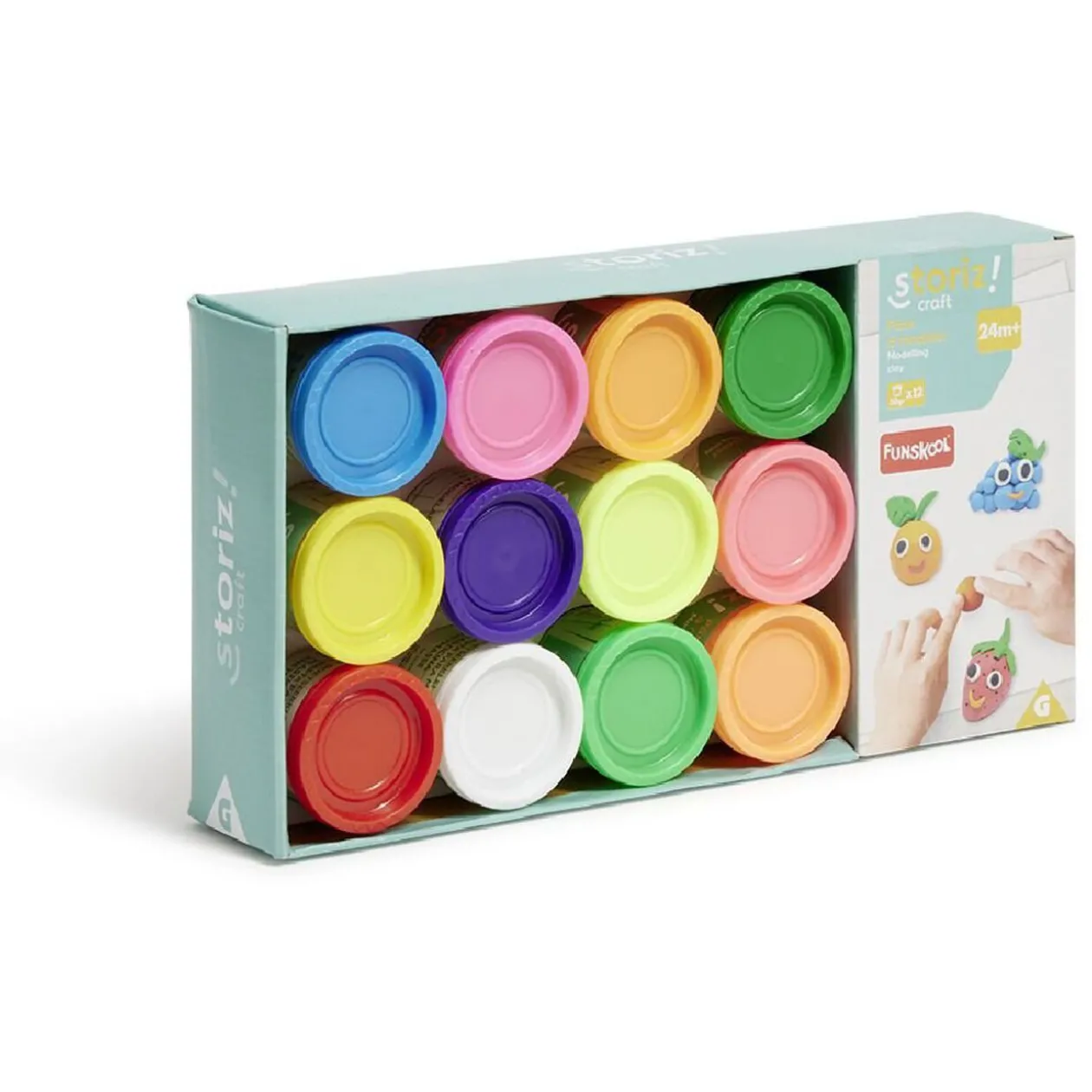 Pâte à modeler en pot de 50g x12