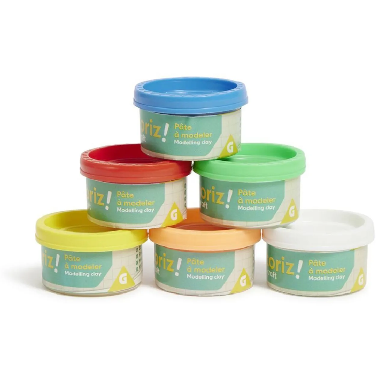 Pâte à modeler mini pot 25g x6