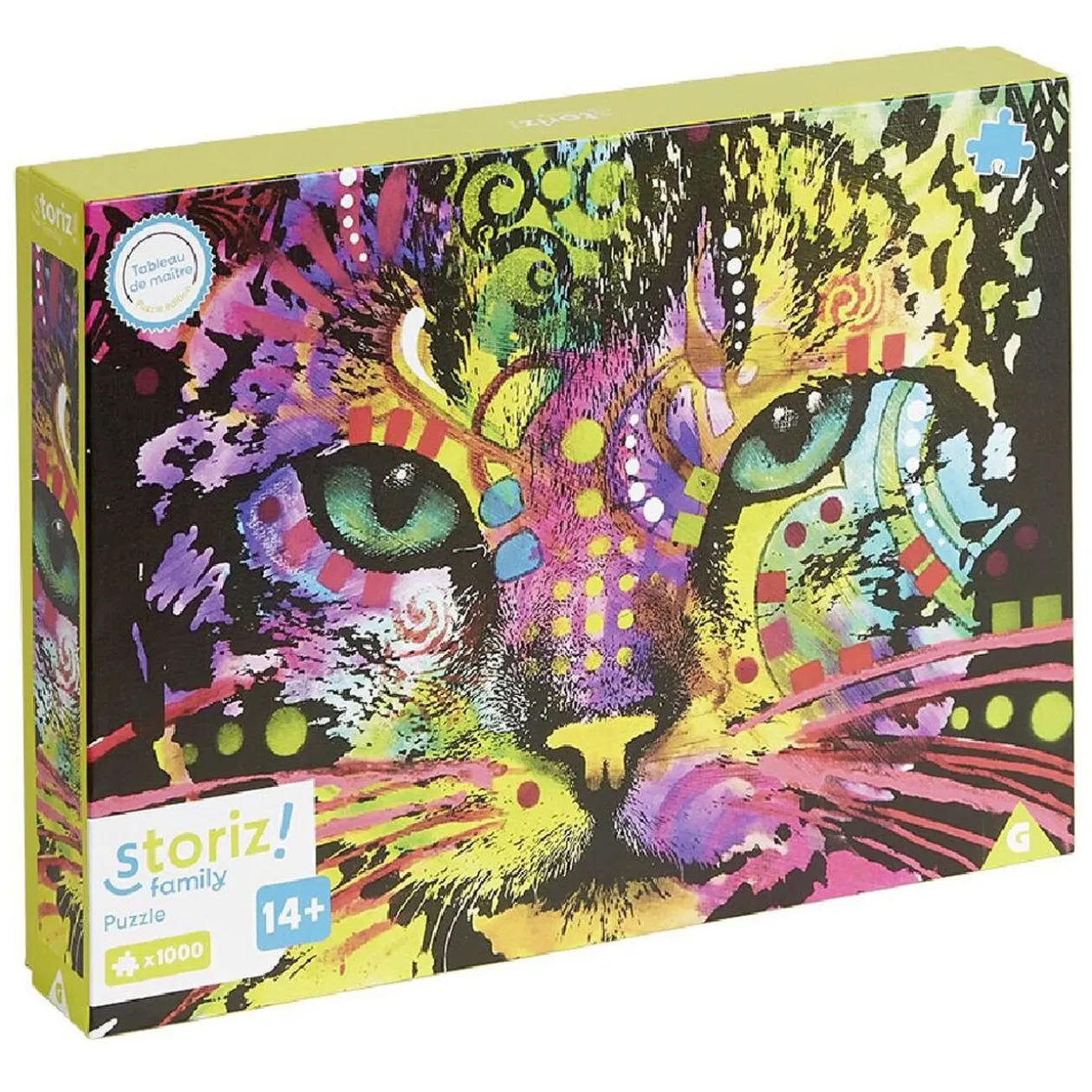 Puzzle ado 1000 pièces chat coloré