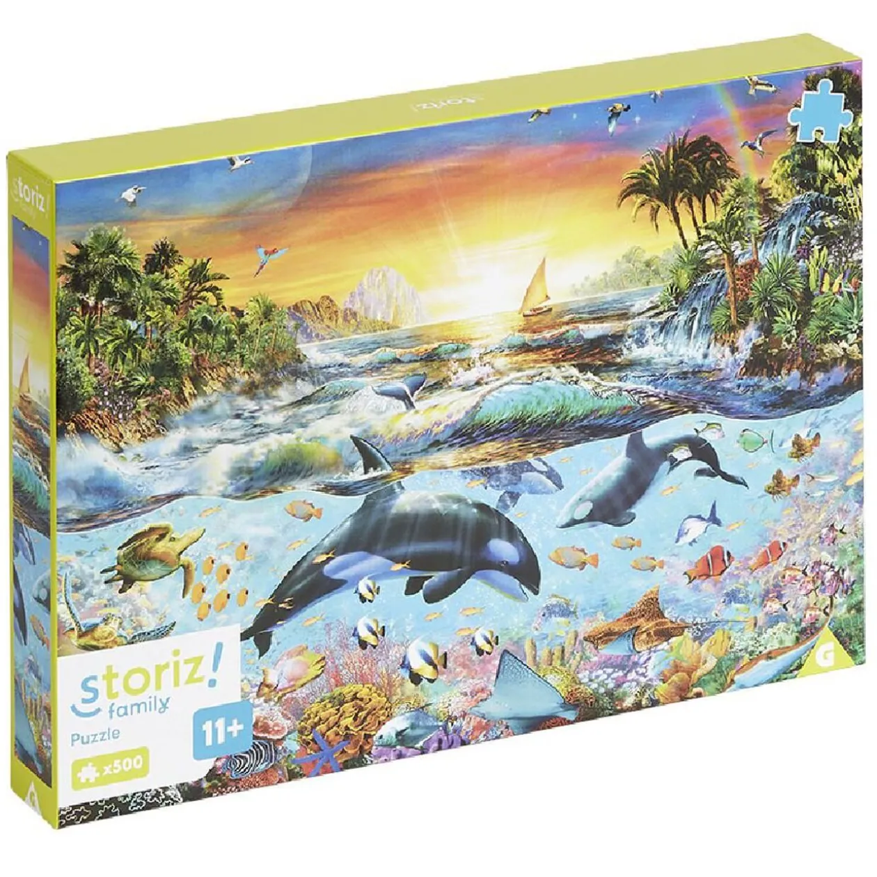 Puzzle ado 500 pièces faune et flore marine
