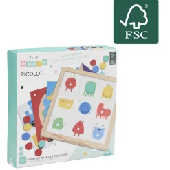 Puzzle aimanté jeu des couleurs - 6 pièces en bois certifié FSC®