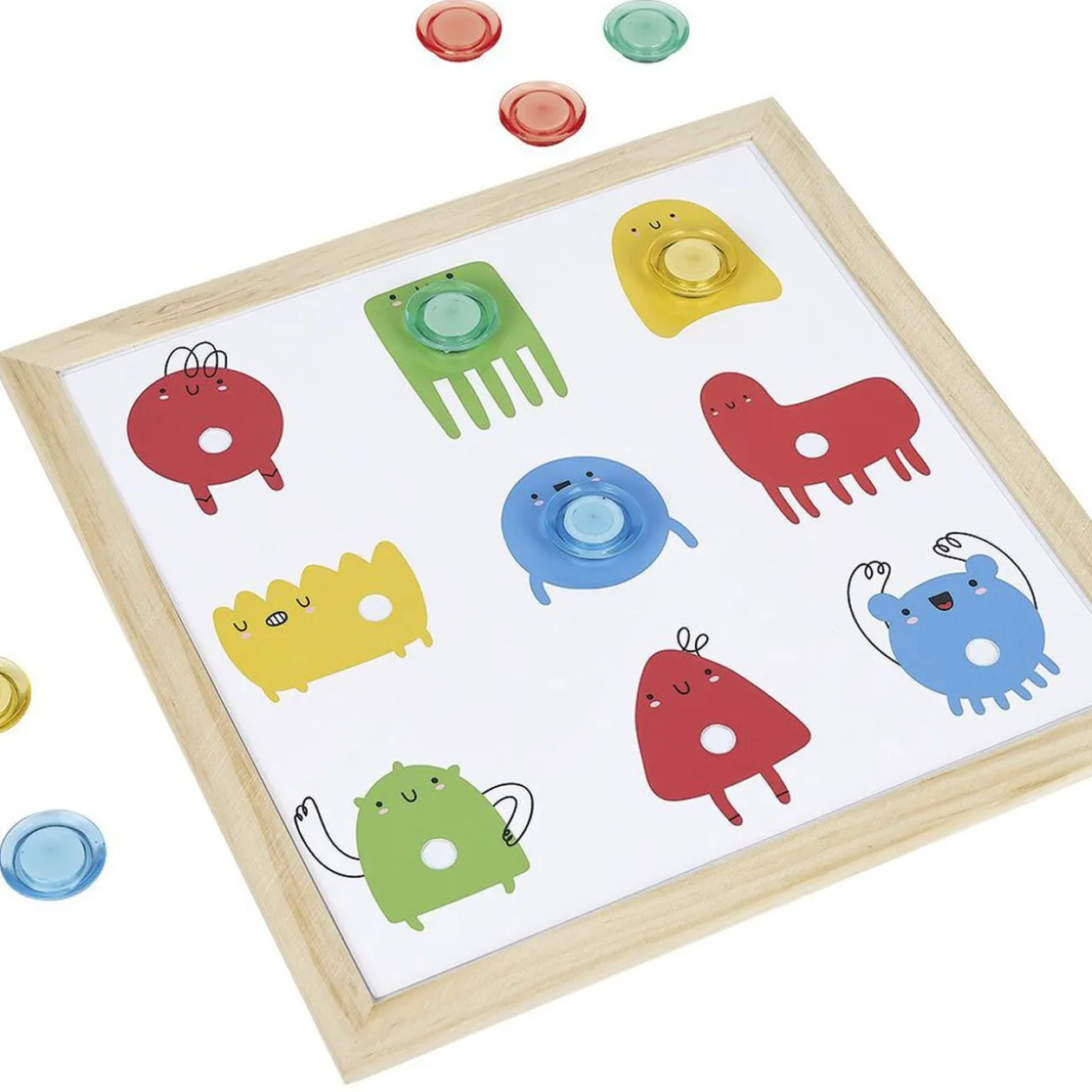Puzzle aimanté jeu des couleurs - 6 pièces en bois certifié FSC®