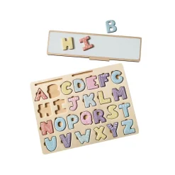 Puzzle alphabet & Cartes en bois certifié FSC® 58 pièces