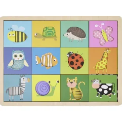 Puzzle animal éducatif bois 30x22cm