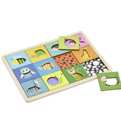 Puzzle animal éducatif bois 30x22cm