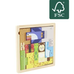 Puzzle casse tête animaux en bois