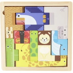 Puzzle casse tête animaux en bois