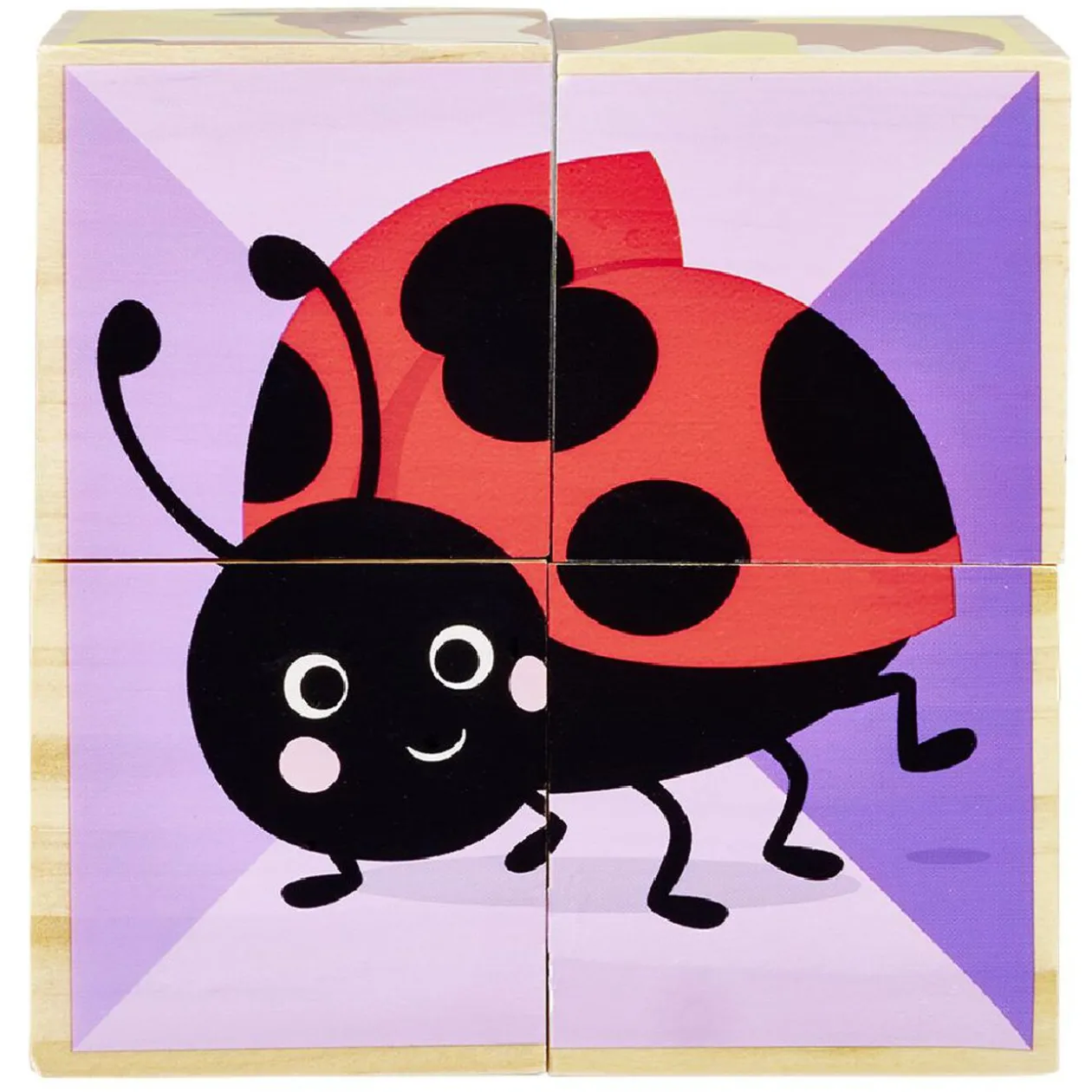 Puzzle cube d'éveil animaux en bois certifié FSC®